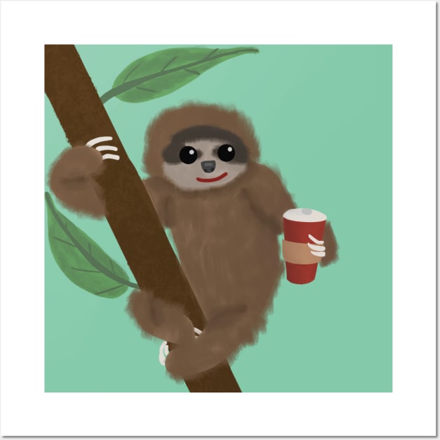 Fluffy Sloffee Wall Art by Geometrico22